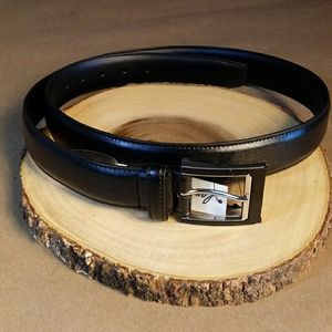 Mens Black Leather Belt